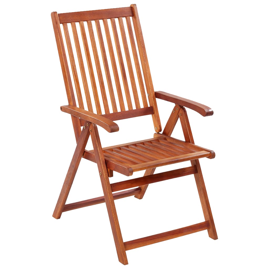 Folding Patio Chairs 4 pcs Solid Acacia Wood