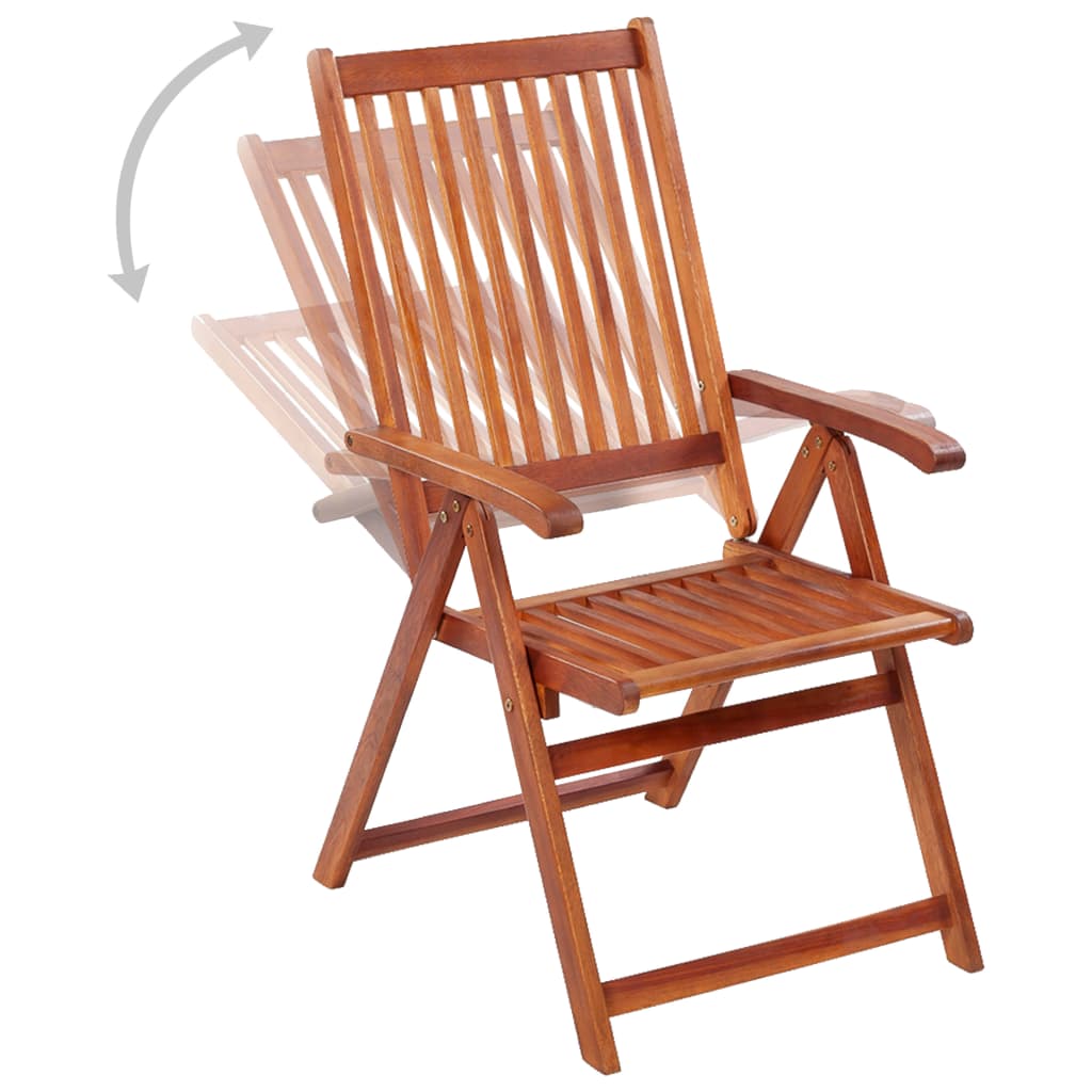 Folding Patio Chairs 4 pcs Solid Acacia Wood