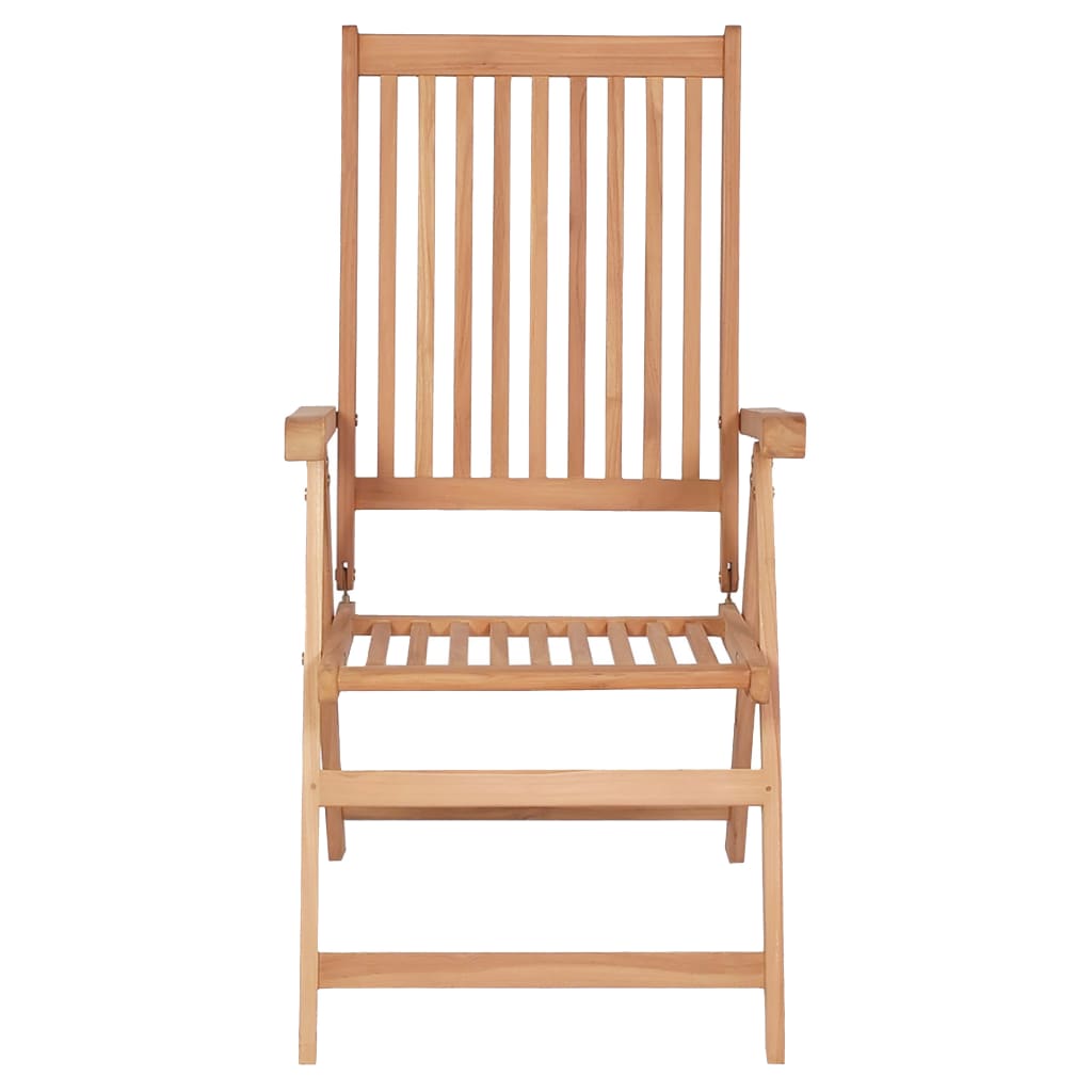 Reclining Patio Chairs 4 pcs Solid Teak Wood