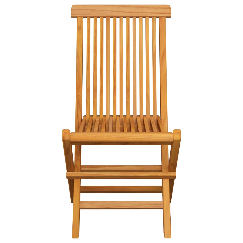 Folding Patio Chairs 6 pcs Solid Teak Wood