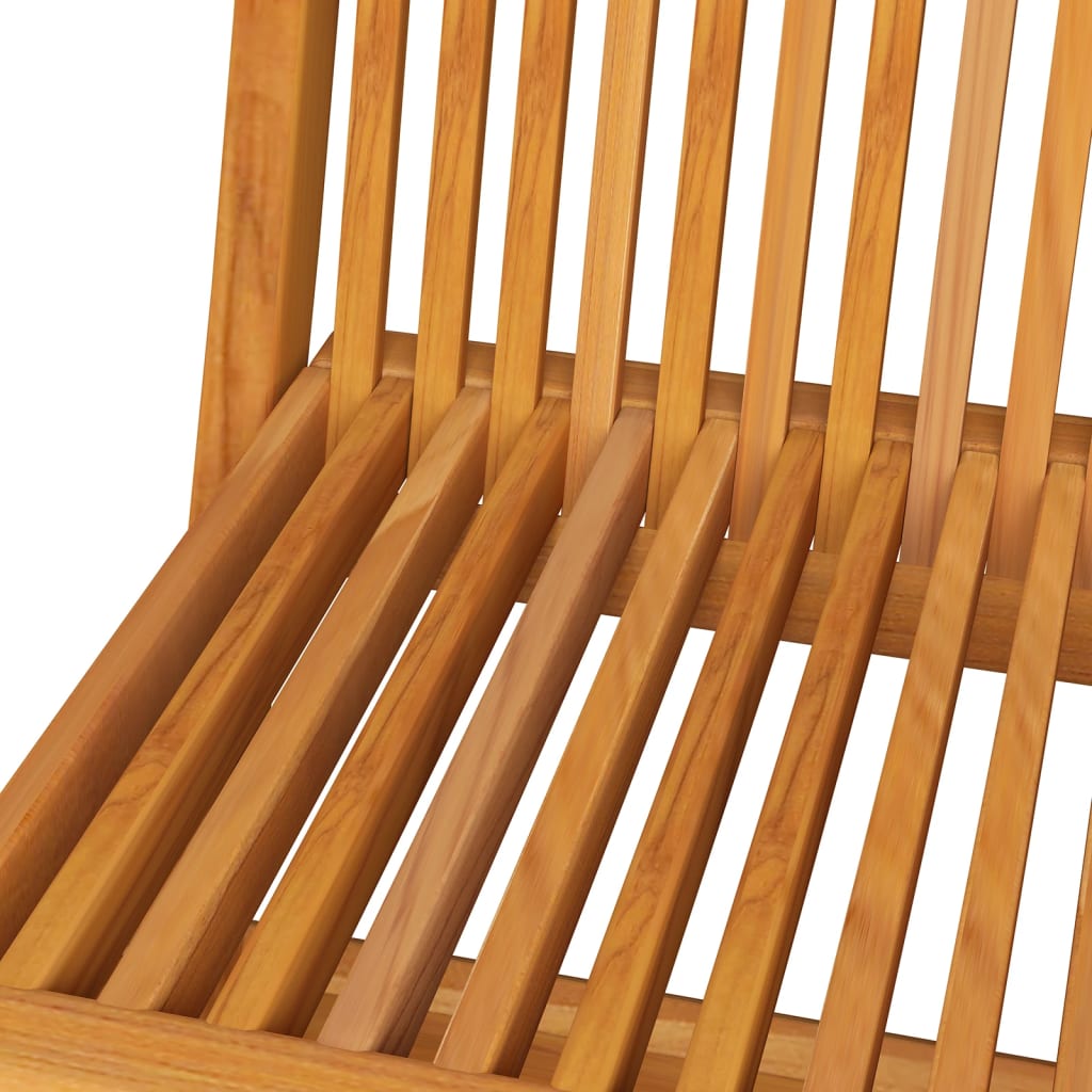 Folding Patio Chairs 8 pcs Solid Teak Wood