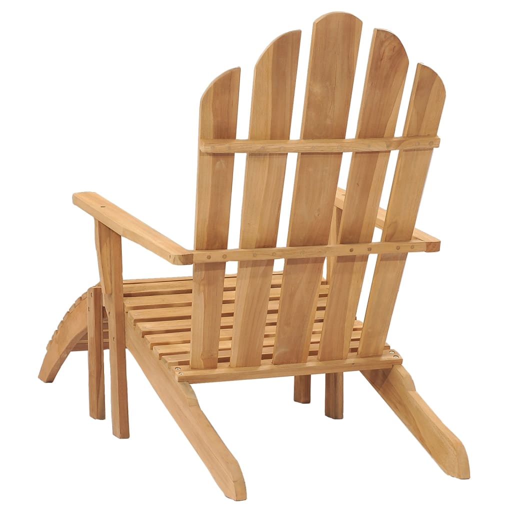 Adirondack Chairs with Footrests 2 pcs Solid Wood Teak