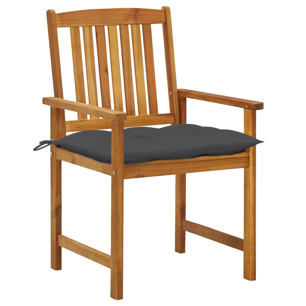 Patio Chairs with Cushions 6 pcs Solid Acacia Wood