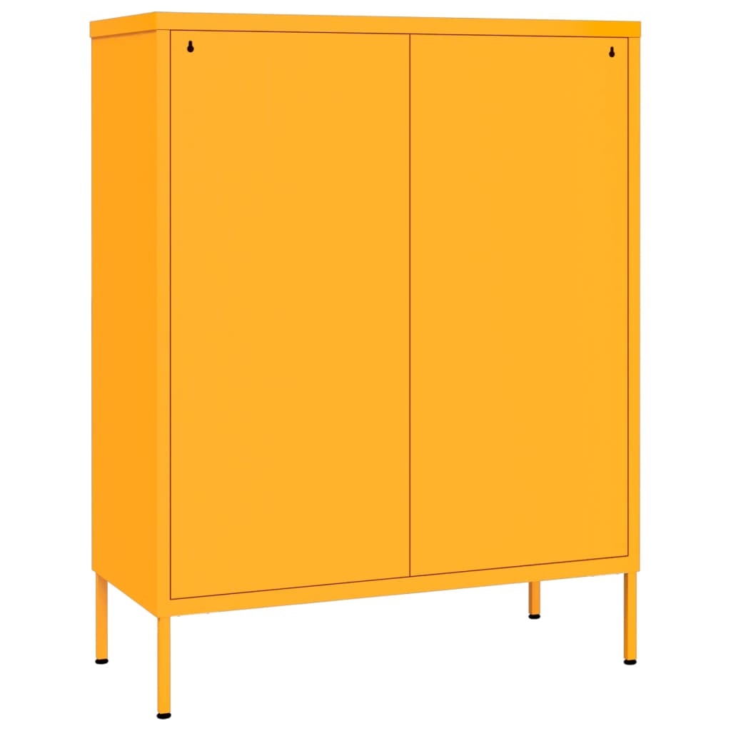 Drawer Cabinet Mustard Yellow 31.5"x13.8"x40" Steel