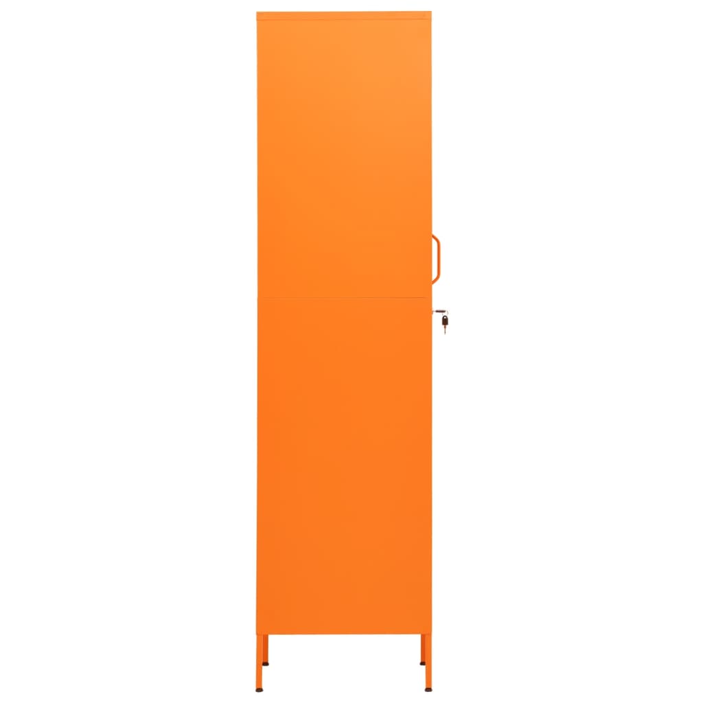 Locker Cabinet Orange 13.8"x18.1"x70.9" Steel