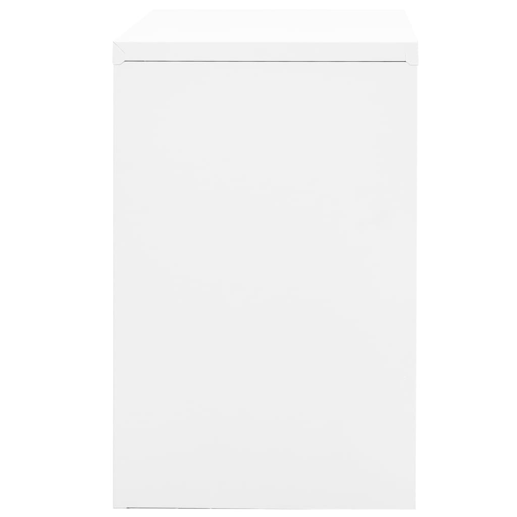 Filing Cabinet White 35.4"x18.1"x28.5" Steel