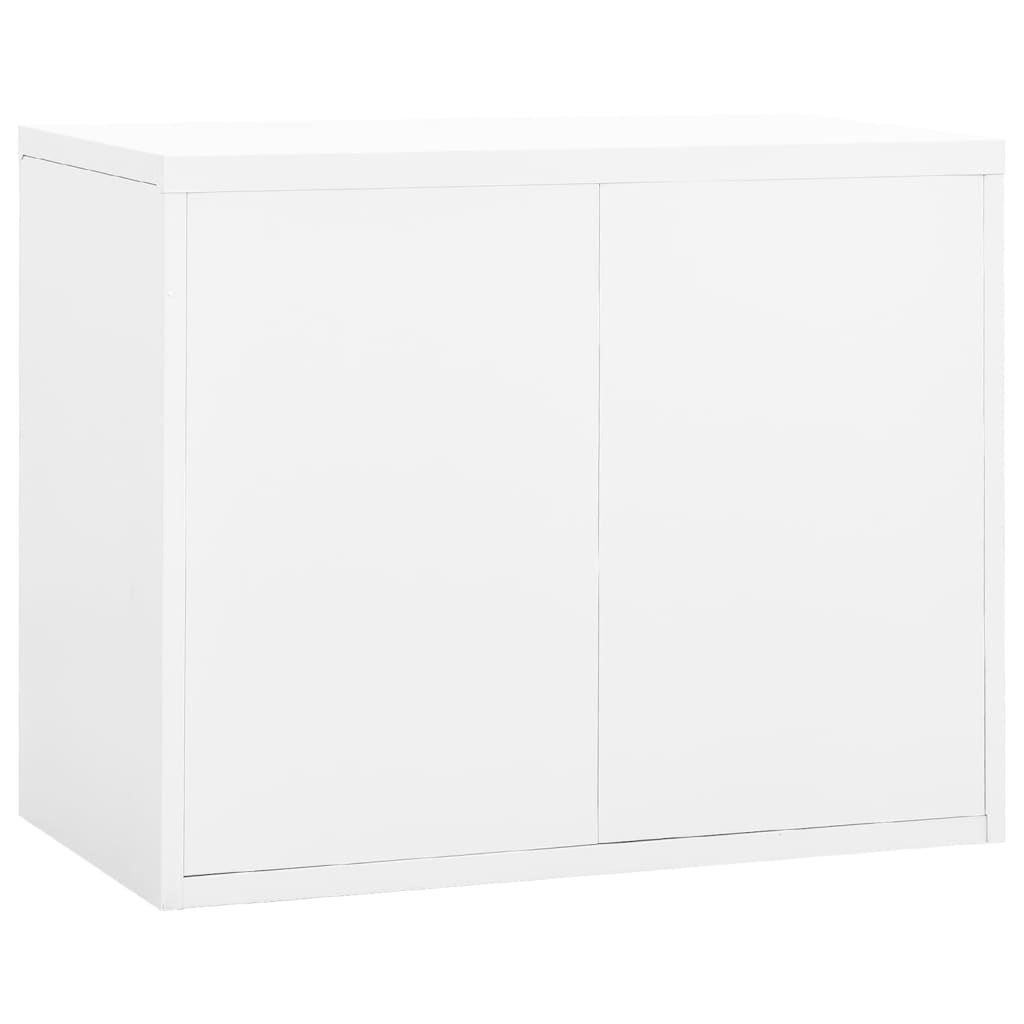 Filing Cabinet White 35.4"x18.1"x28.5" Steel