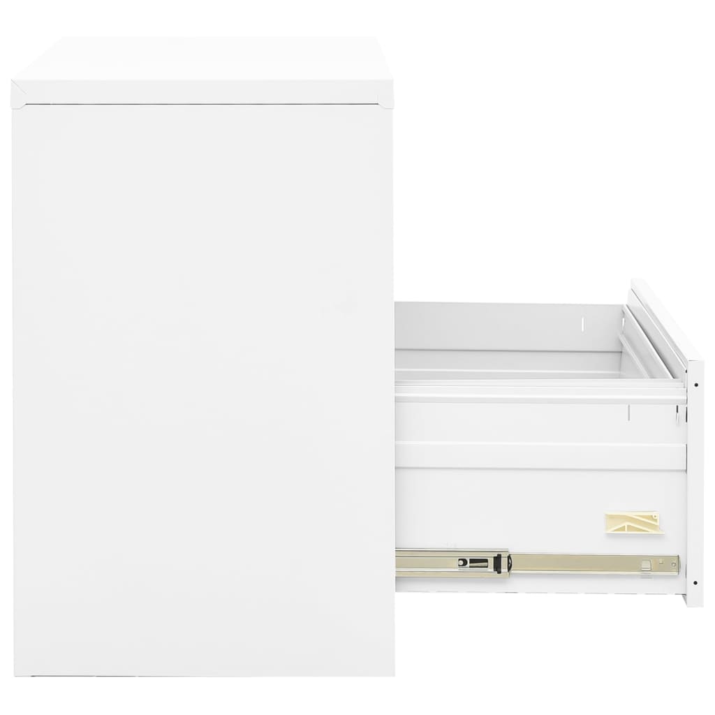 Filing Cabinet White 35.4"x18.1"x28.5" Steel