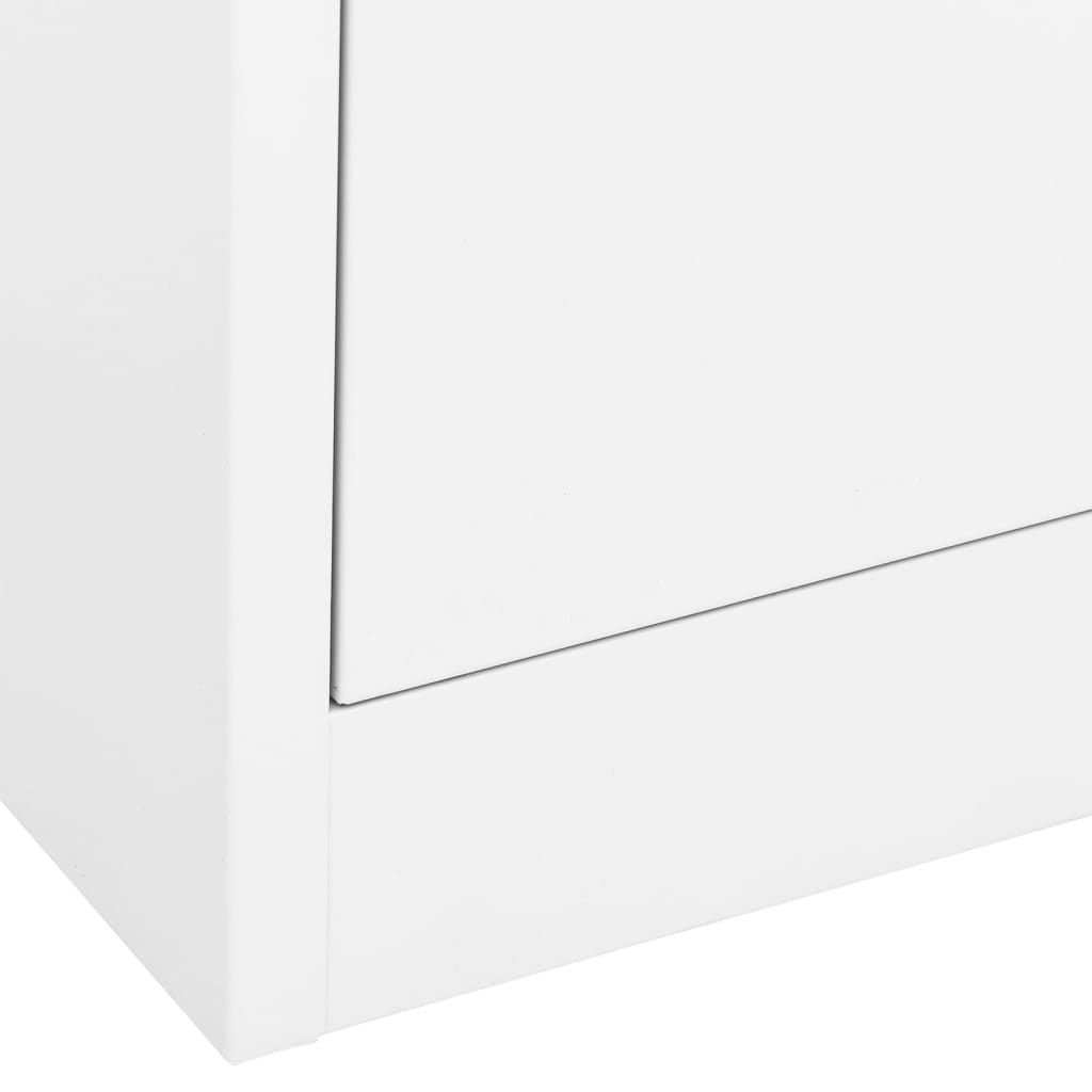 Filing Cabinet White 35.4"x18.1"x28.5" Steel