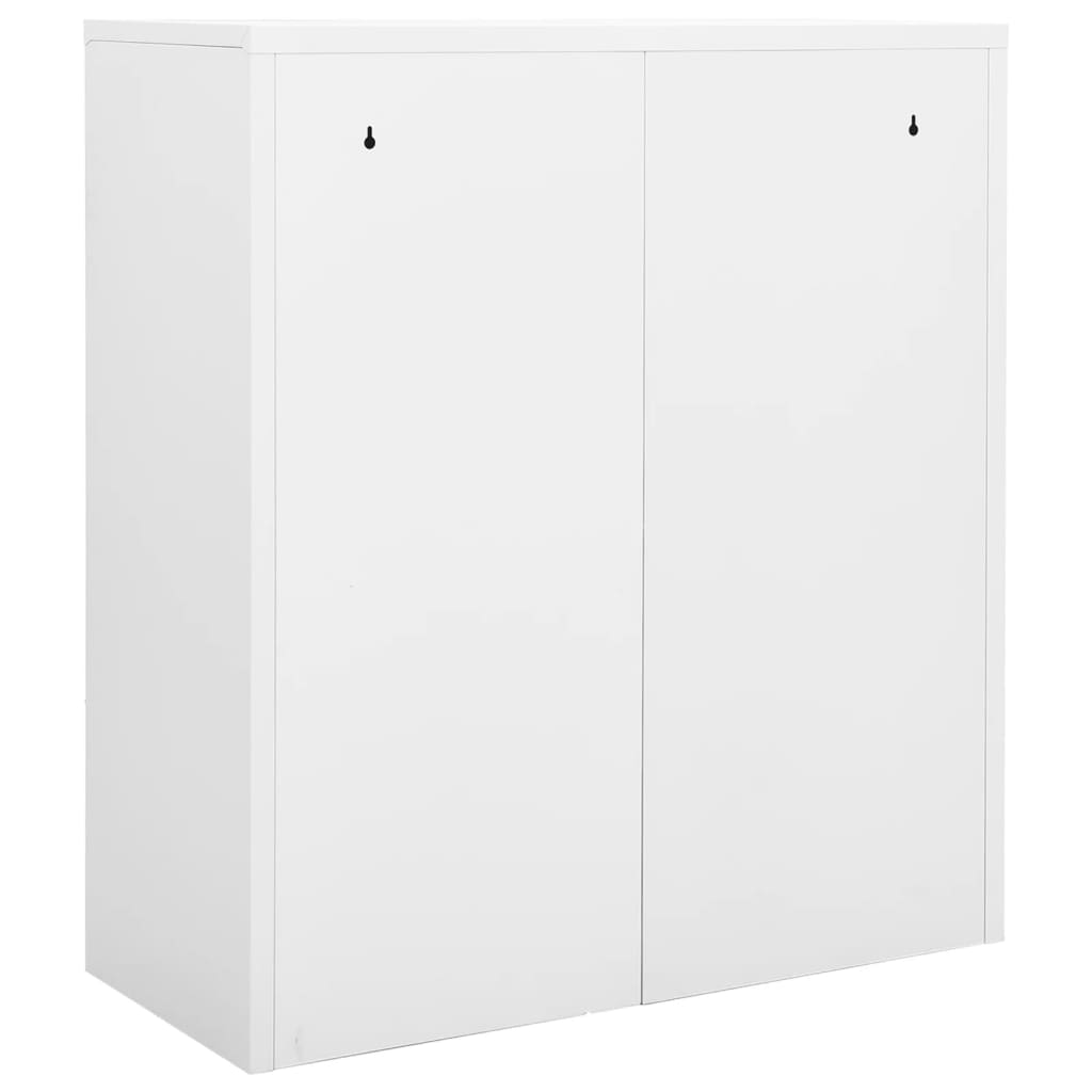 Office Cabinet White 35.4"x15.7"x40.2" Steel