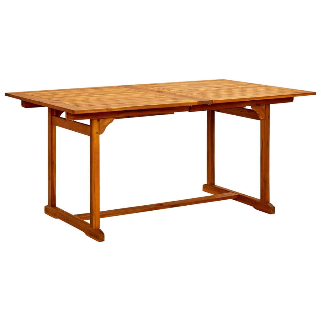 Garden Dining Table (63"-94.5")x39.4"x29.5" Solid Acacia Wood