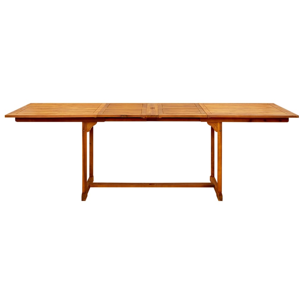 Garden Dining Table (63"-94.5")x39.4"x29.5" Solid Acacia Wood