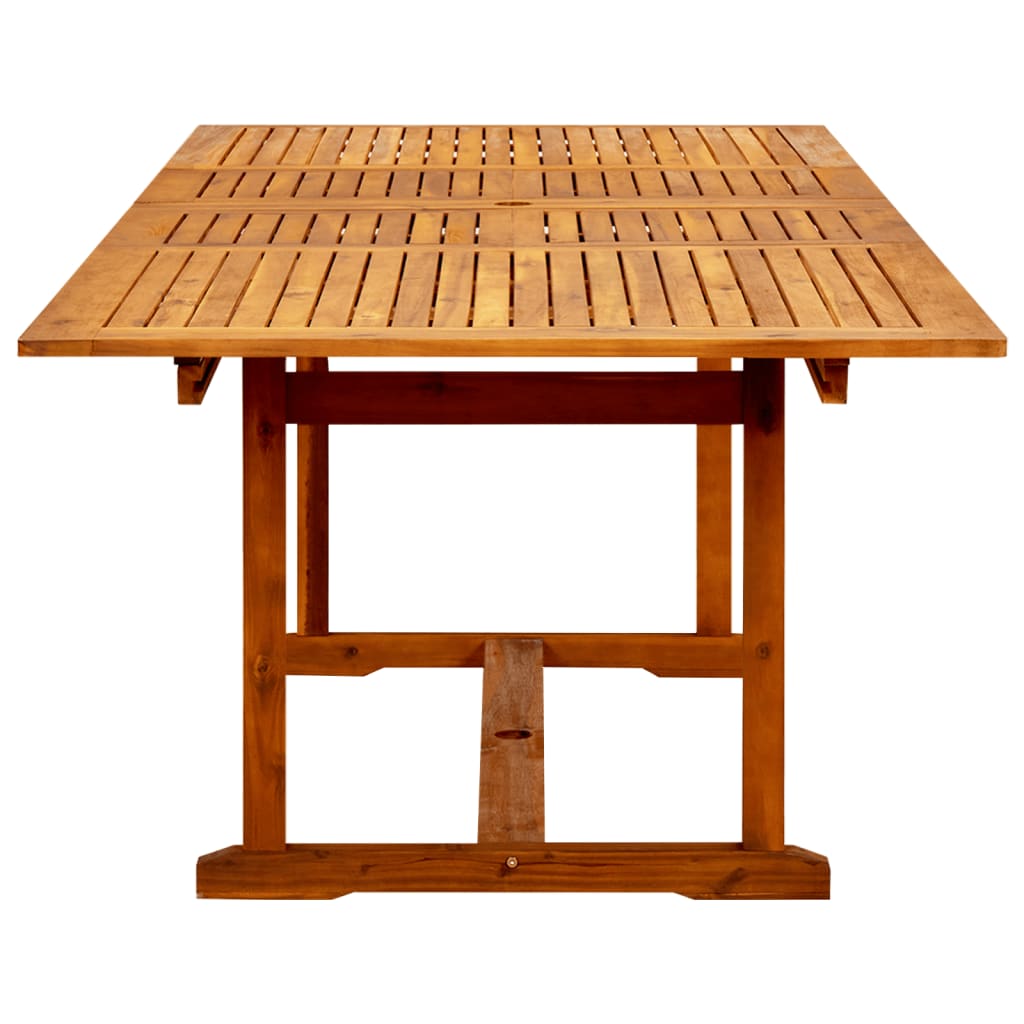 Garden Dining Table (63"-94.5")x39.4"x29.5" Solid Acacia Wood