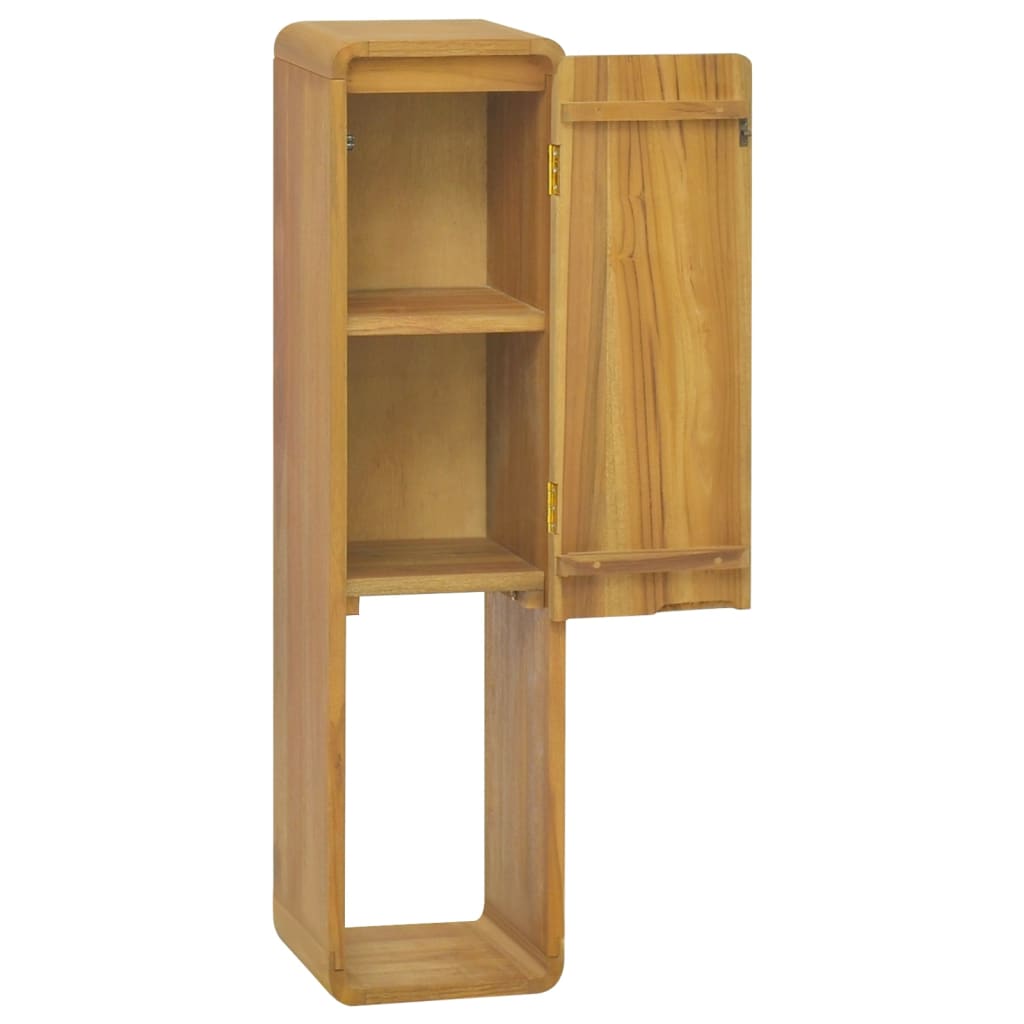 Wall-mounted Bathroom Cabinet 9.8"x9.8"x39.4" Solid Wood Teak