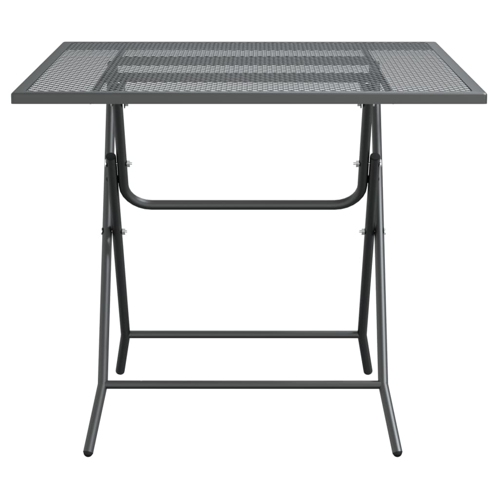 Patio Table 31.5"x31.5"x28.3" Expanded Metal Mesh Anthracite