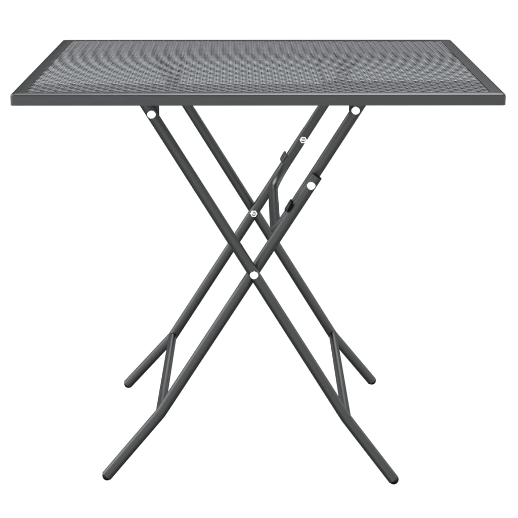 Patio Table 31.5"x31.5"x28.3" Expanded Metal Mesh Anthracite