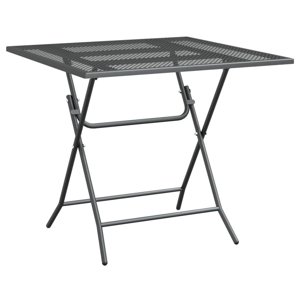Patio Table 31.5"x31.5"x28.3" Expanded Metal Mesh Anthracite
