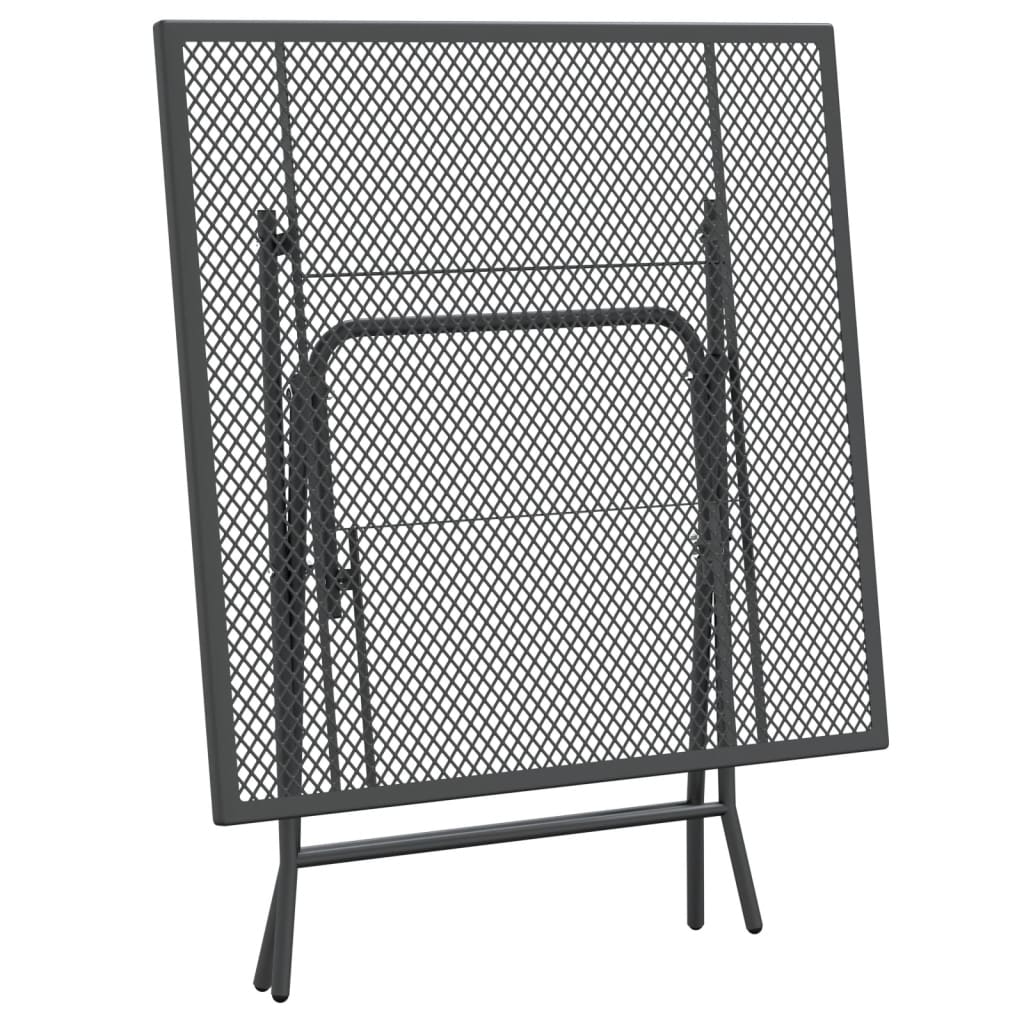 Patio Table 31.5"x31.5"x28.3" Expanded Metal Mesh Anthracite