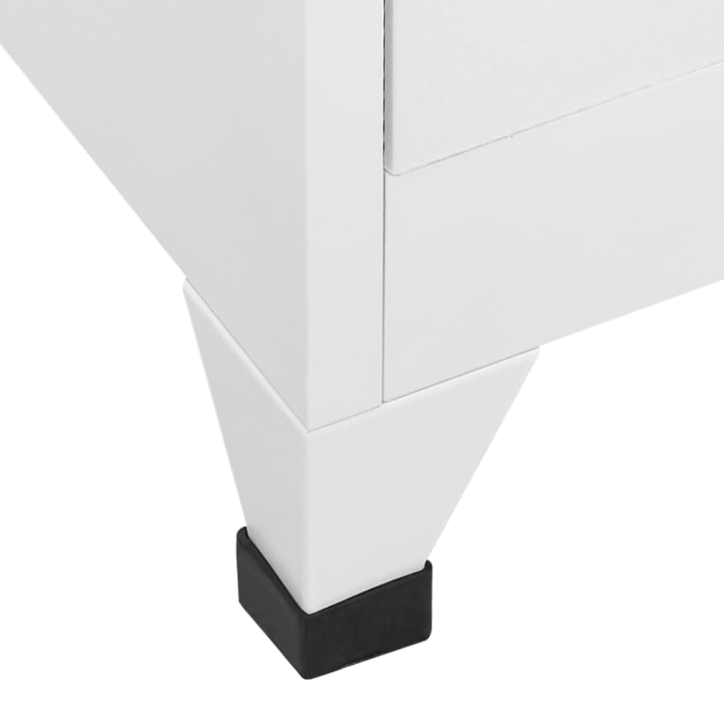 Locker Cabinet Light Gray 15"x15.7"x70.9" Steel