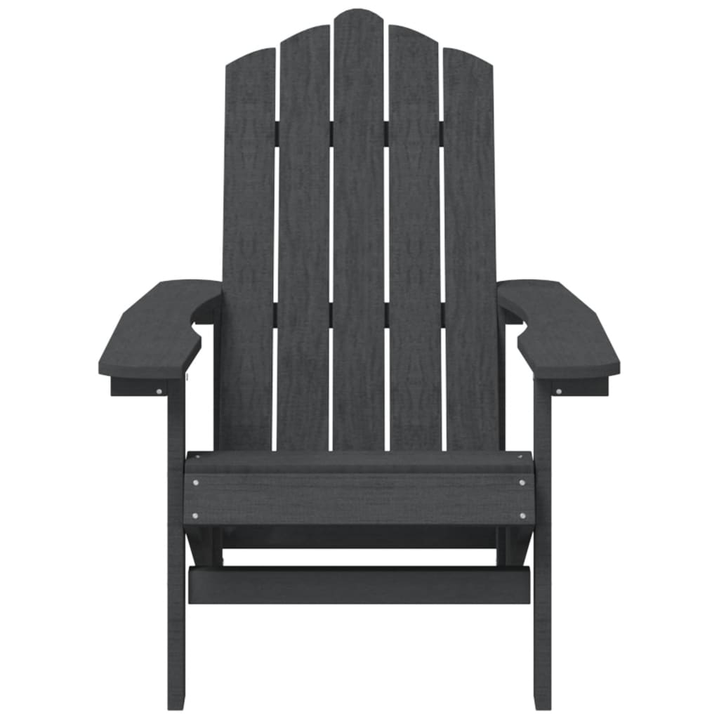 Patio Adirondack Chair with Table HDPE Anthracite