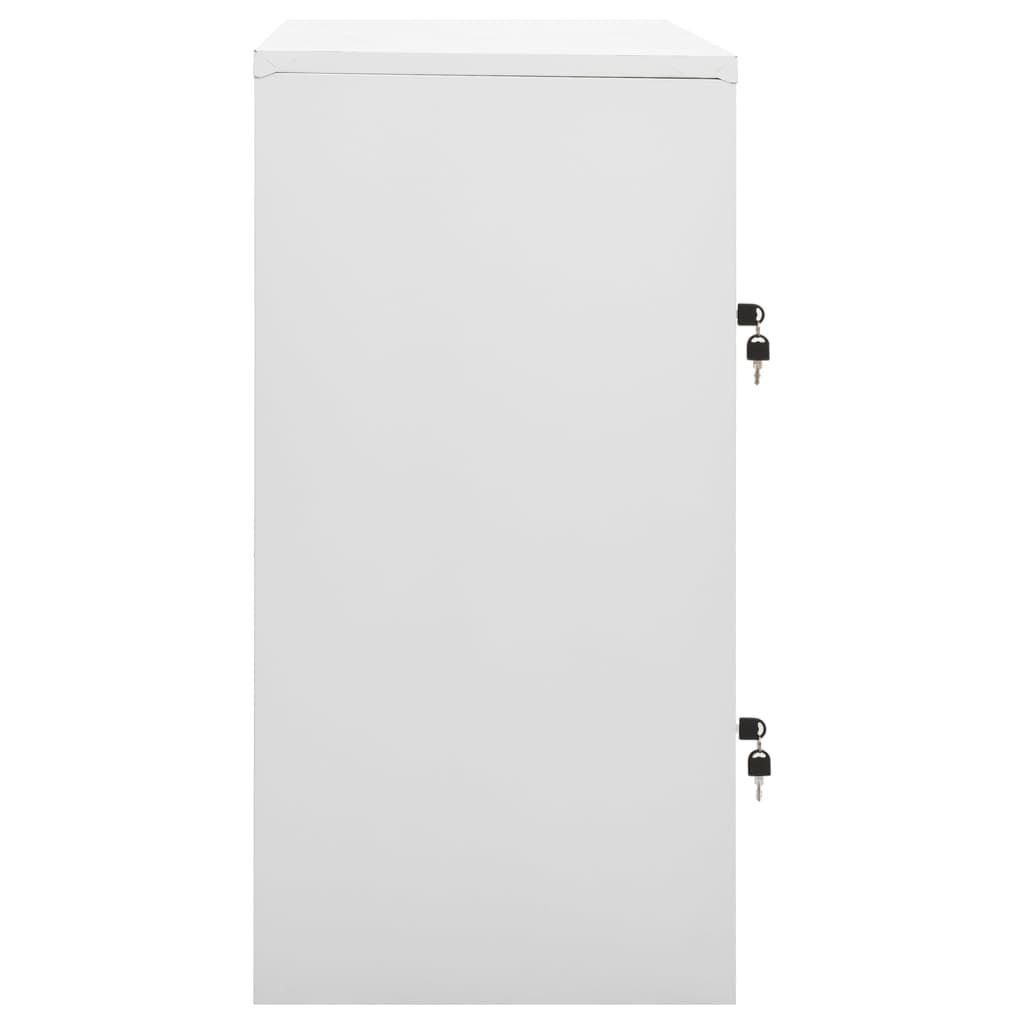 Locker Cabinets 2 pcs Light Gray and Red 35.4"x17.7"x36.4" Steel