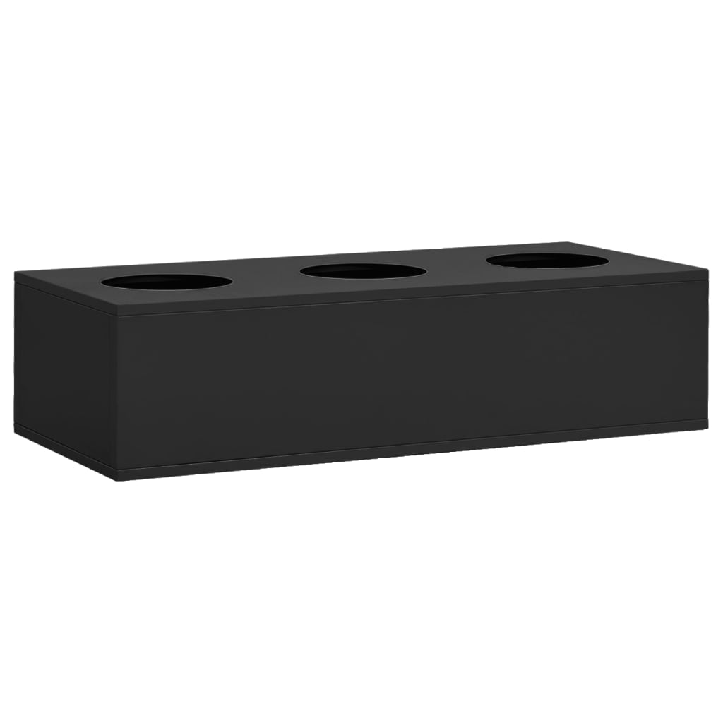 Office Cabinet with Planter Box Anthracite 35.4"x15.7"x44.5" Steel