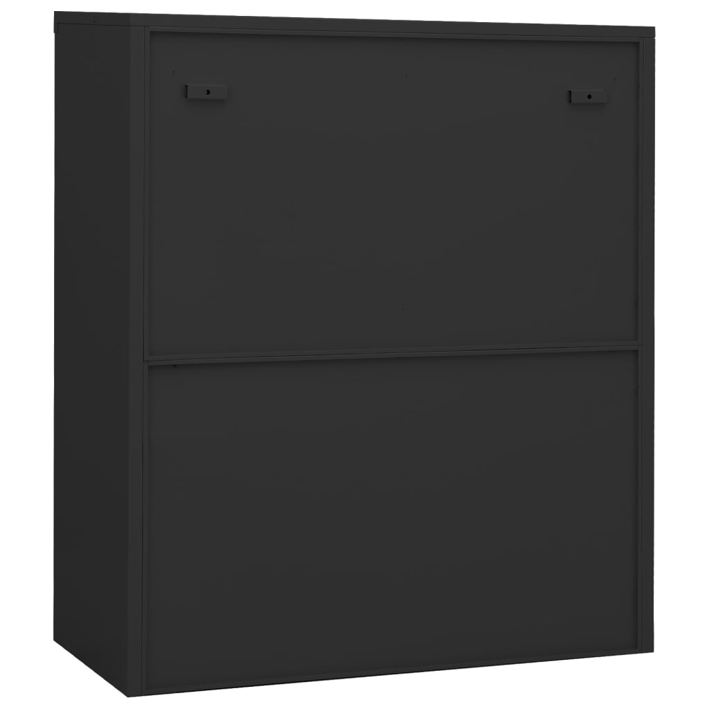 Office Cabinet with Planter Box Anthracite 35.4"x15.7"x50.4" Steel