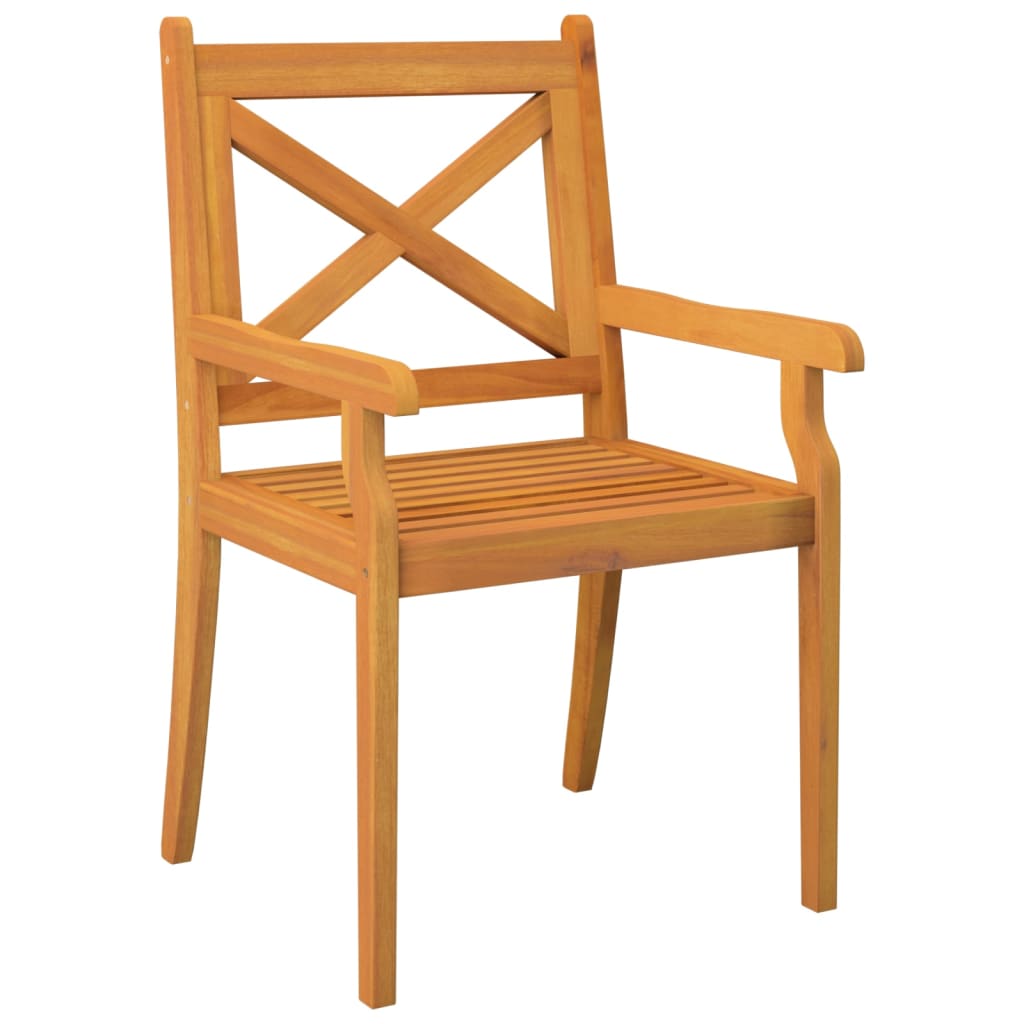 Patio Dining Chairs 6 pcs Solid Wood Acacia