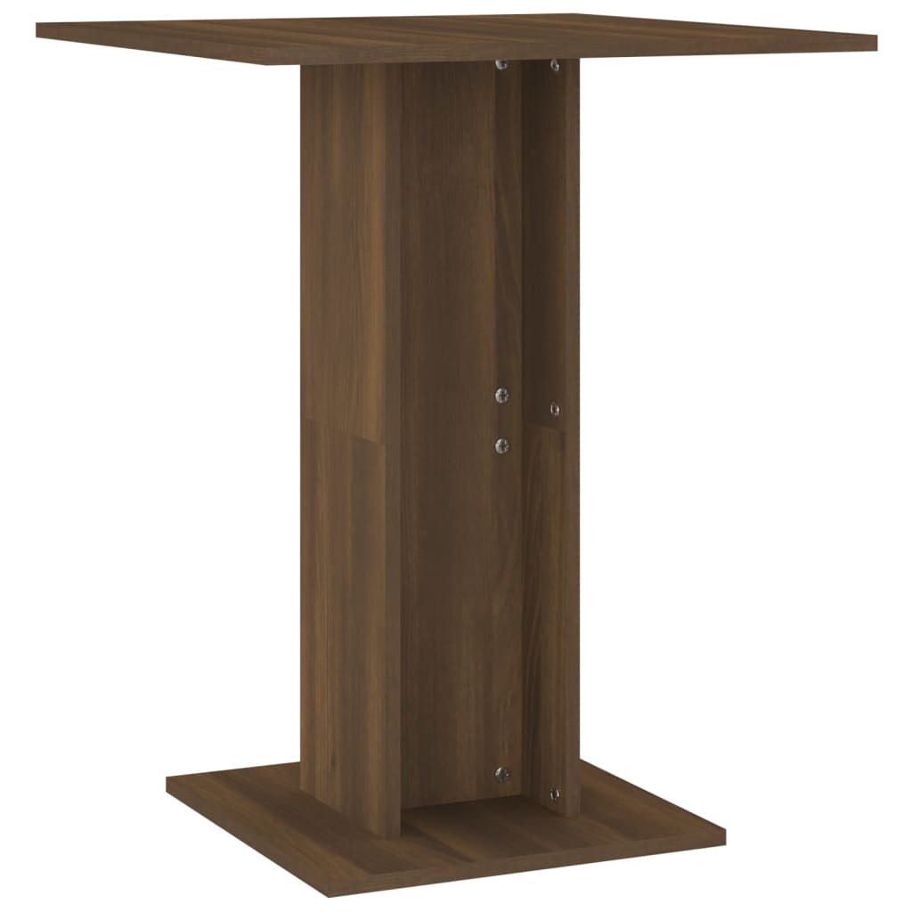 Bistro Table Brown Oak 23.6"x23.6"x29.5" Engineered Wood