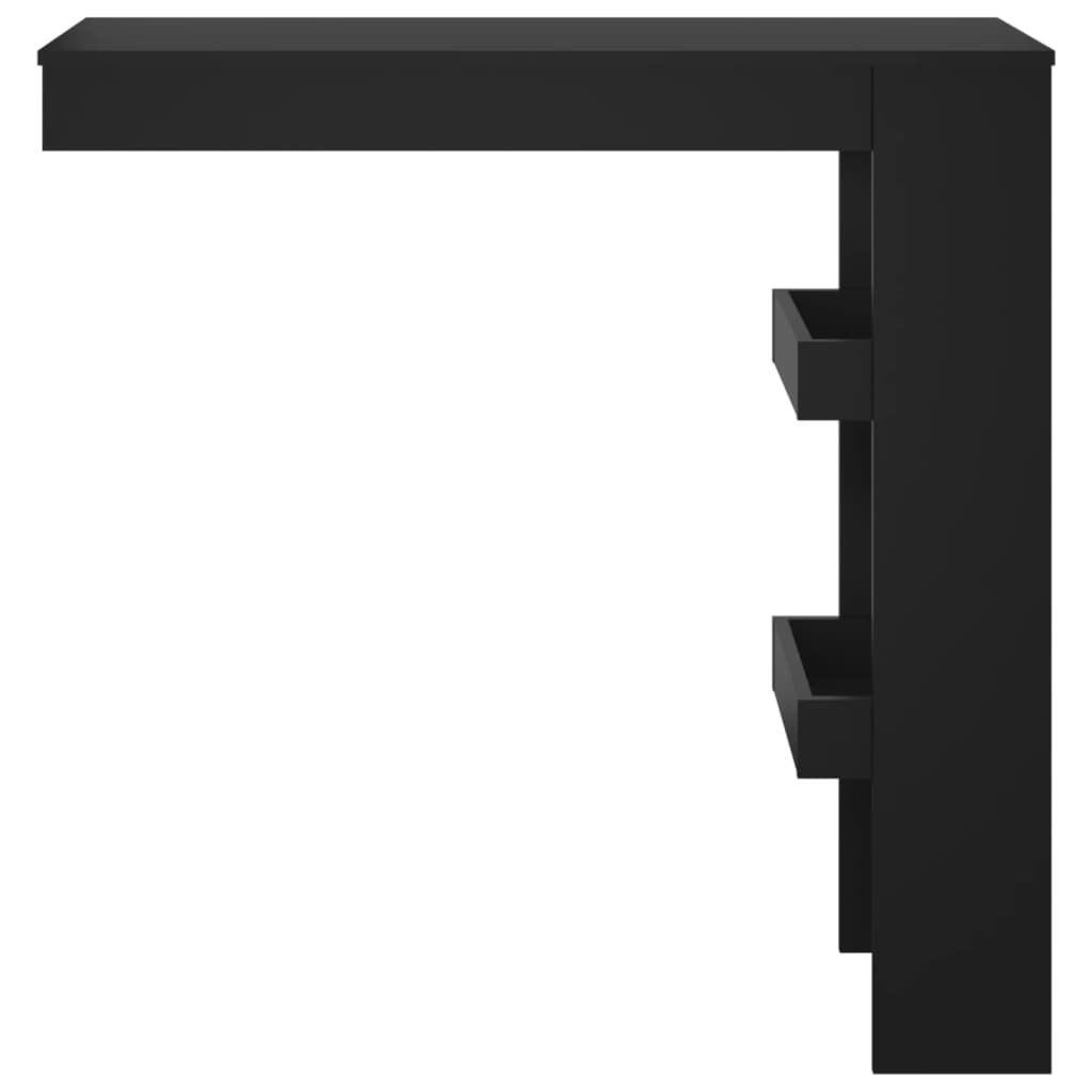 Wall Bar Table Black 40.2"x17.7"x40.7" Engineered Wood