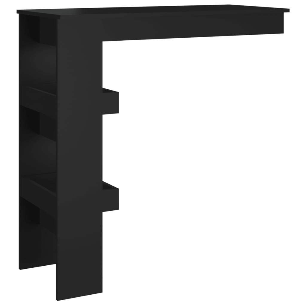 Wall Bar Table Black 40.2"x17.7"x40.7" Engineered Wood