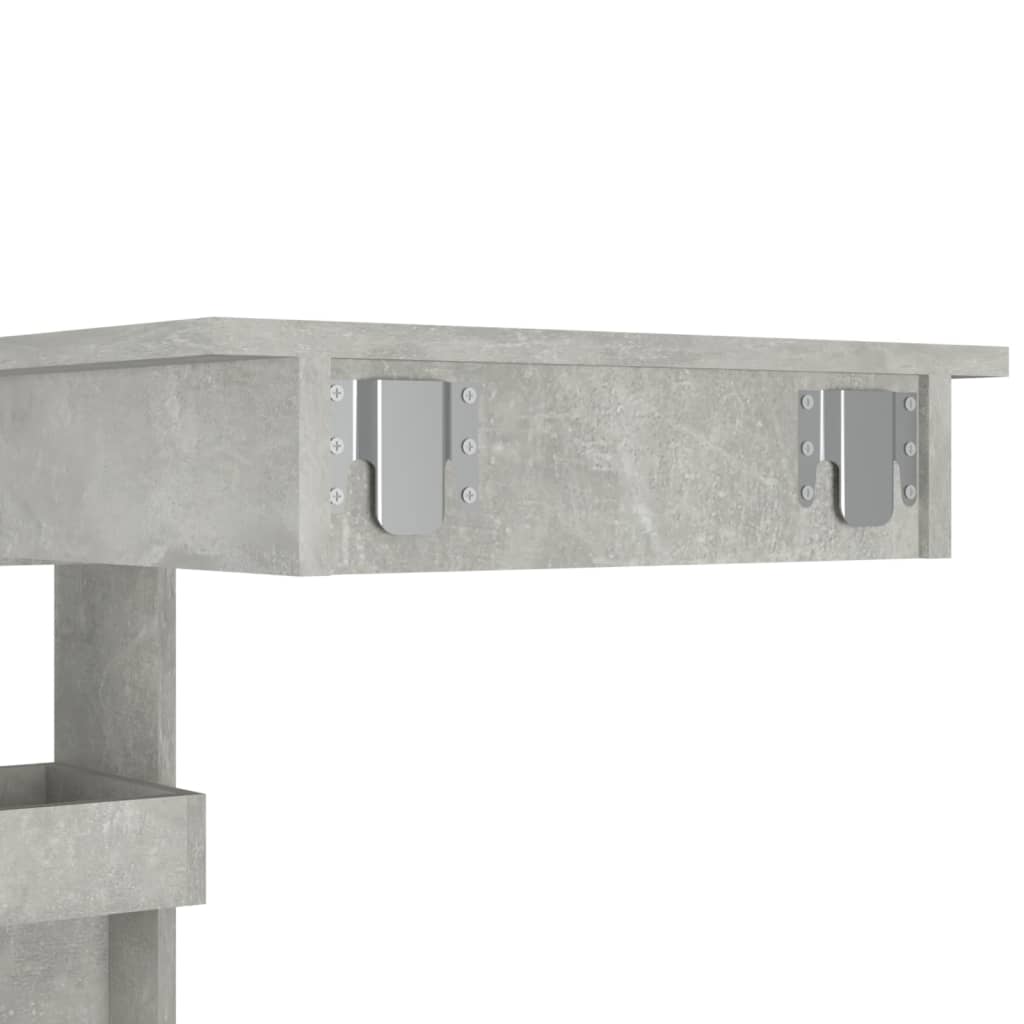 Wall Bar Table Concrete Gray 40.2"x17.7"x40.7" Engineered Wood