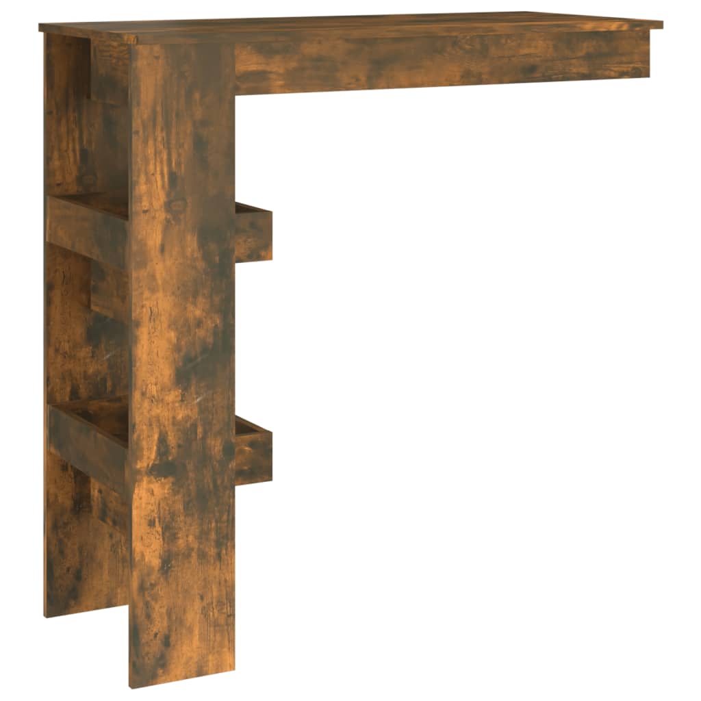 Wall Bar Table Smoked Oak 40.2"x17.7"x40.7" Engineered Wood