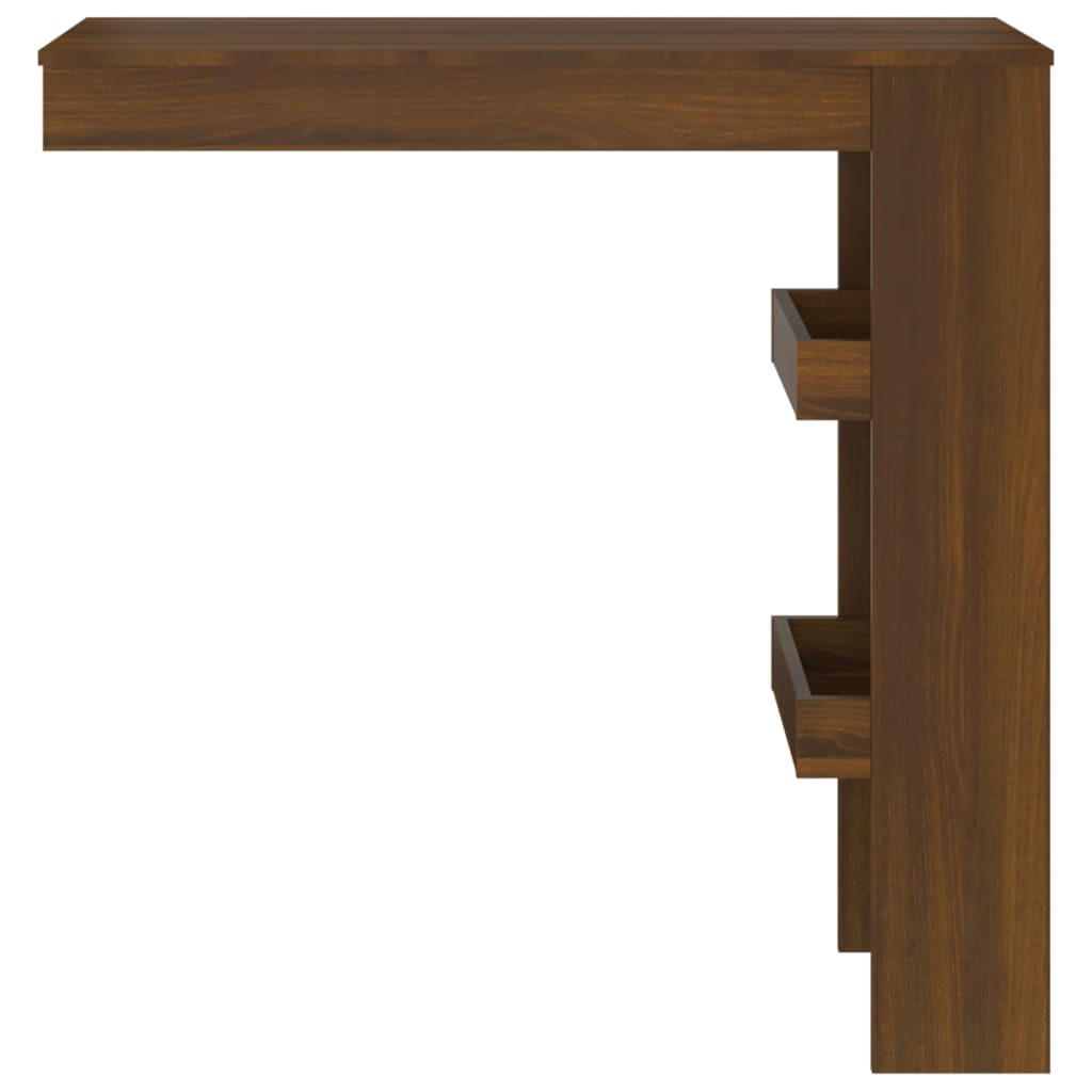 Wall Bar Table Brown Oak 40.2"x17.7"x40.7" Engineered Wood