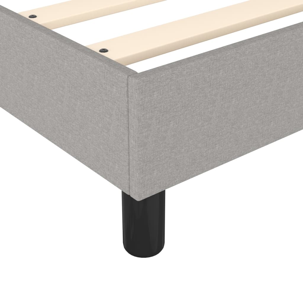 Box Spring Bed Frame Light Gray 59.8"x79.9" Queen Fabric