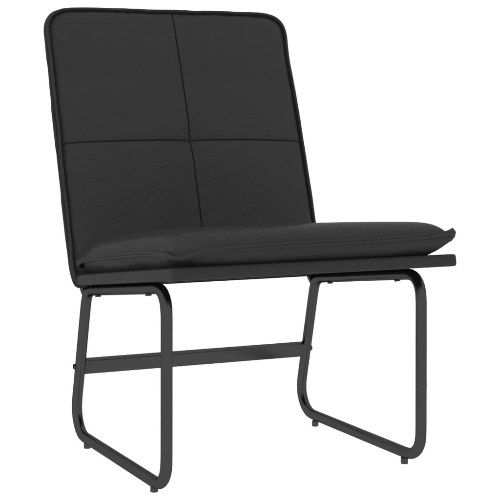 Lounge Chair Black 21.3"x29.5"x29.9" Faux Leather