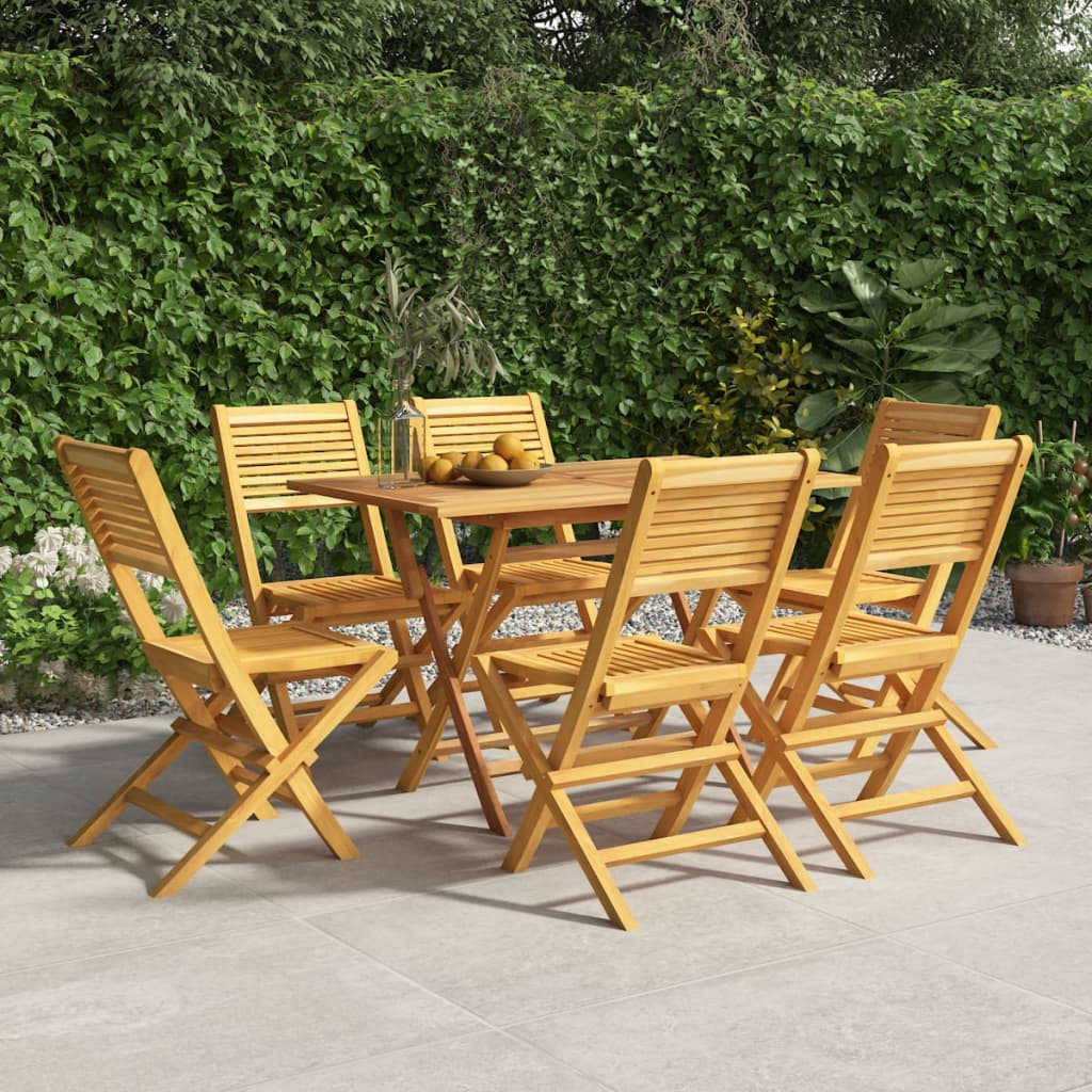 Folding Patio Chairs 6 pcs 18.5"x24.4"x35.4" Solid Wood Teak