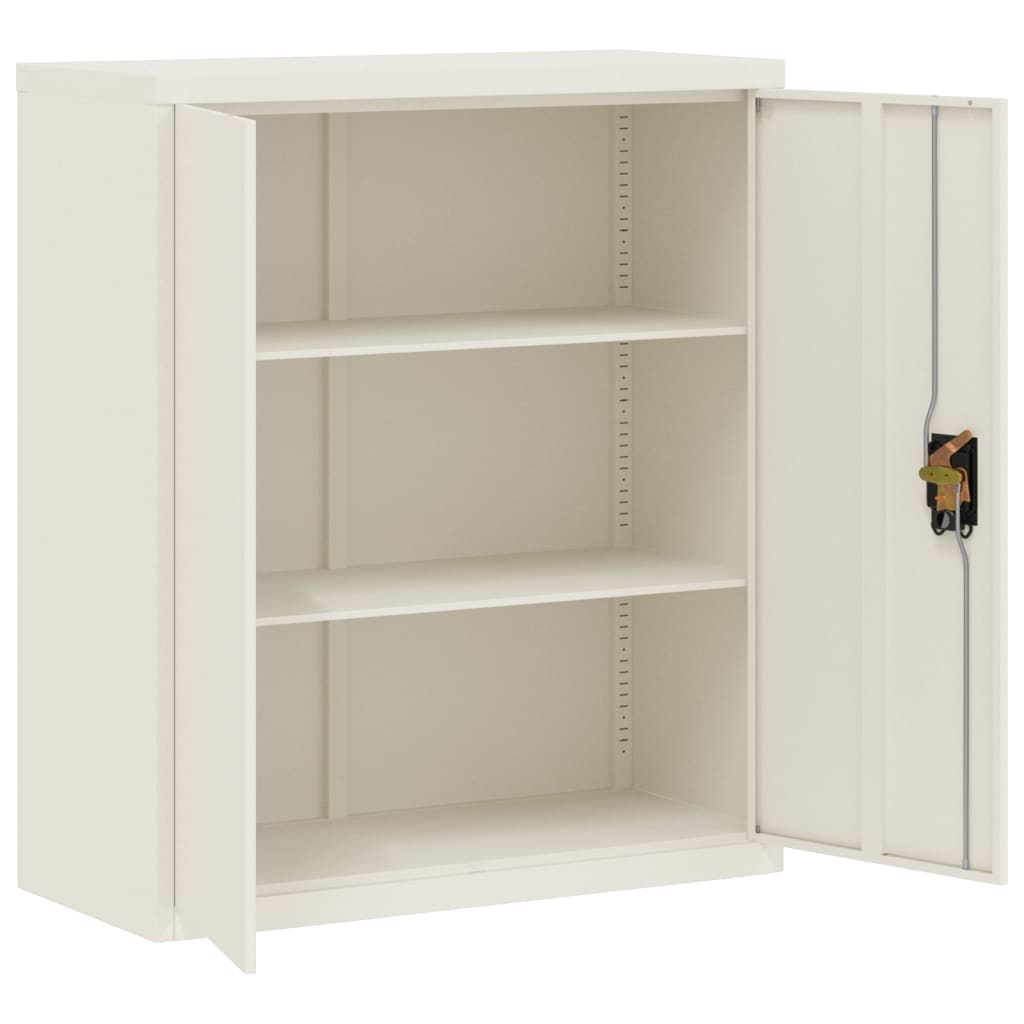 File Cabinet White 35.4"x15.7"x41.3" Steel