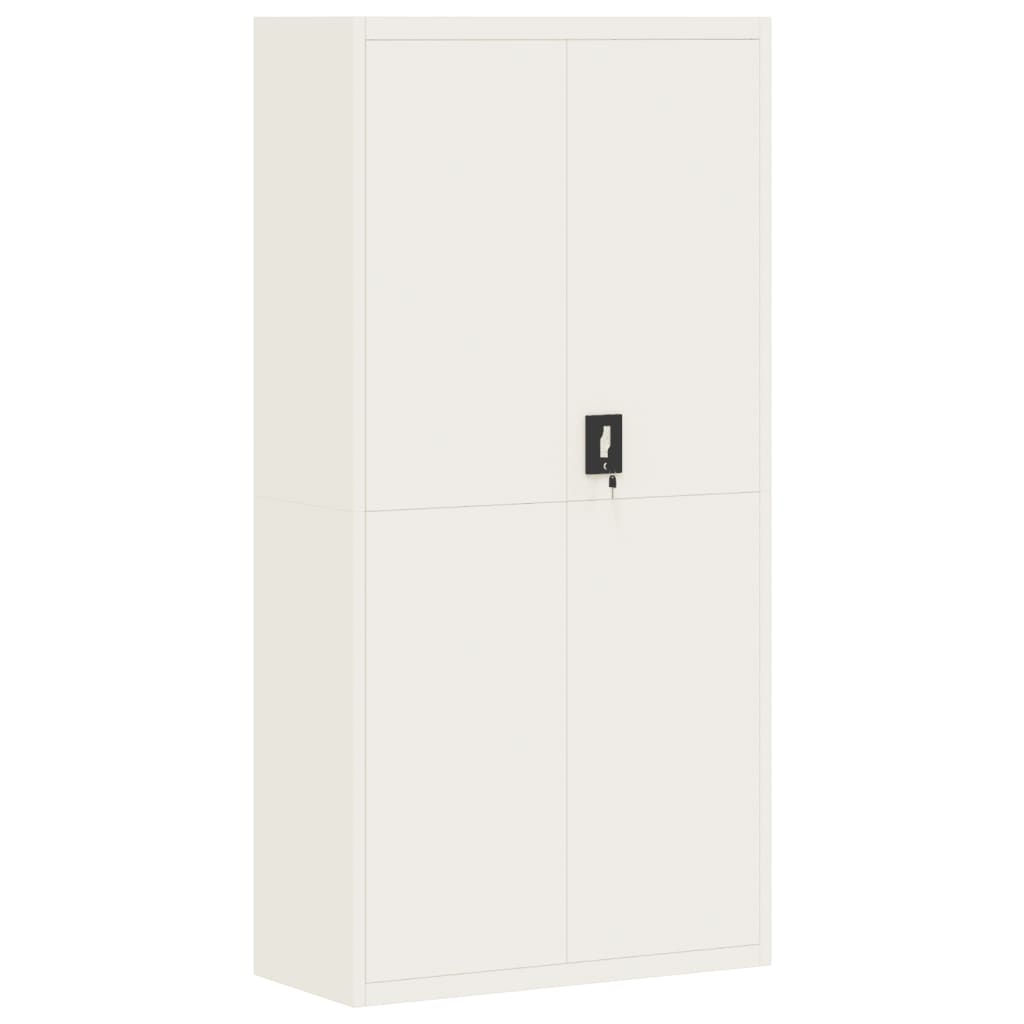 File Cabinet White 35.4"x15.7"x70.9" Steel