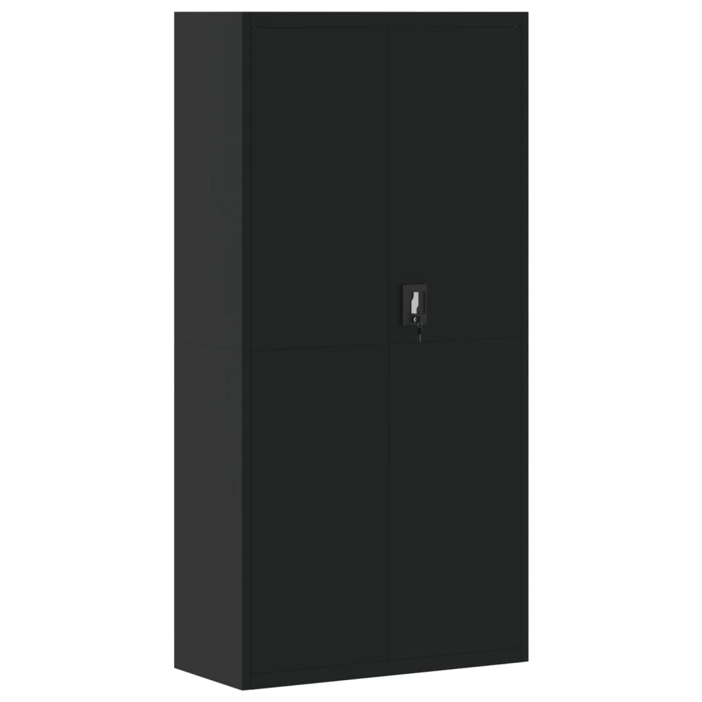 File Cabinet Black 35.4"x15.7"x70.9" Steel