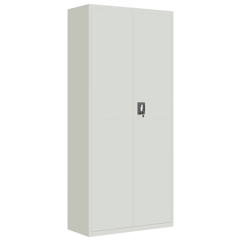 File Cabinet Light Gray 35.4"x15.7"x78.7" Steel