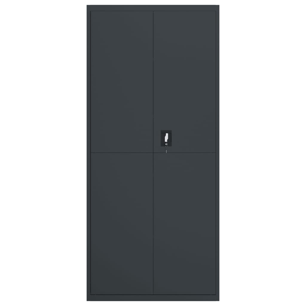 File Cabinet Anthracite 35.4"x15.7"x78.7" Steel