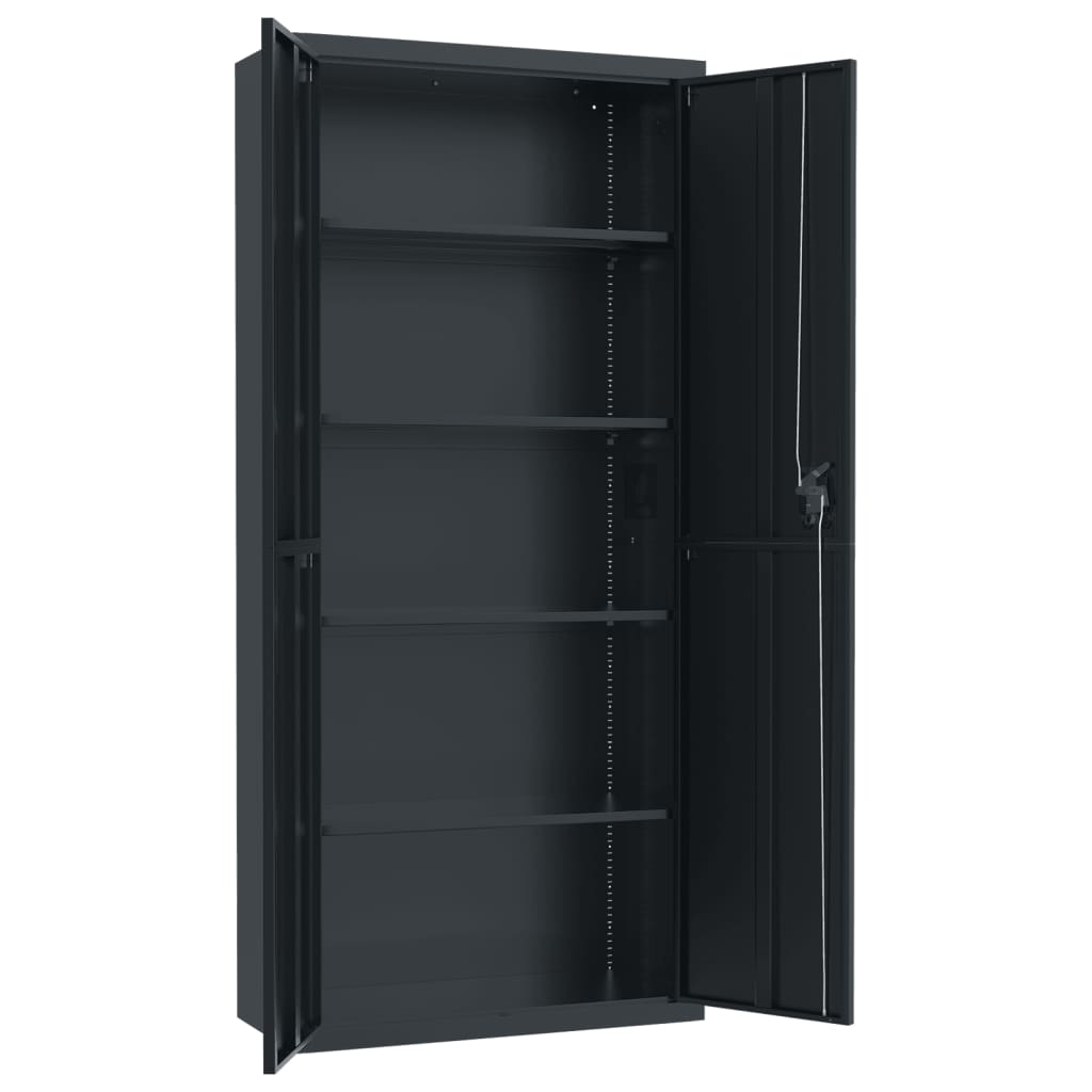 File Cabinet Anthracite 35.4"x15.7"x78.7" Steel