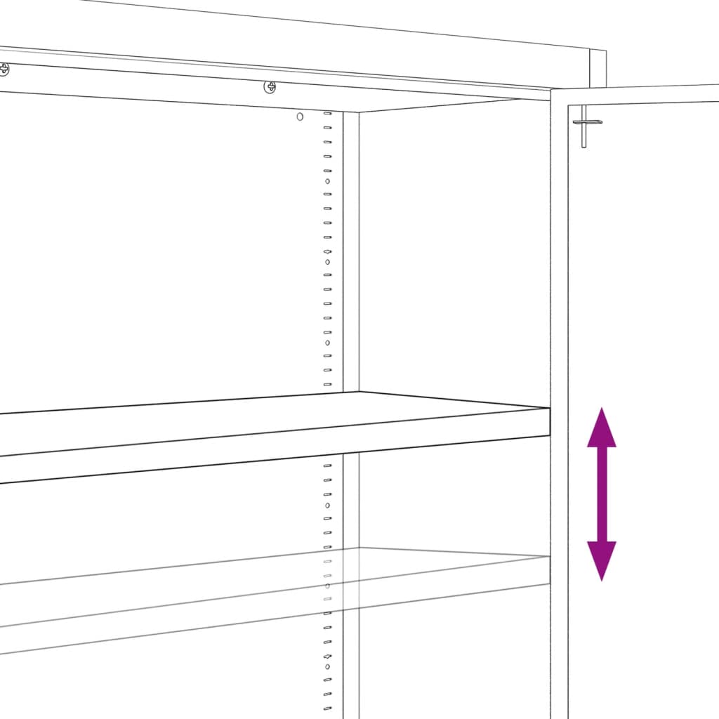 File Cabinet Anthracite 35.4"x15.7"x78.7" Steel