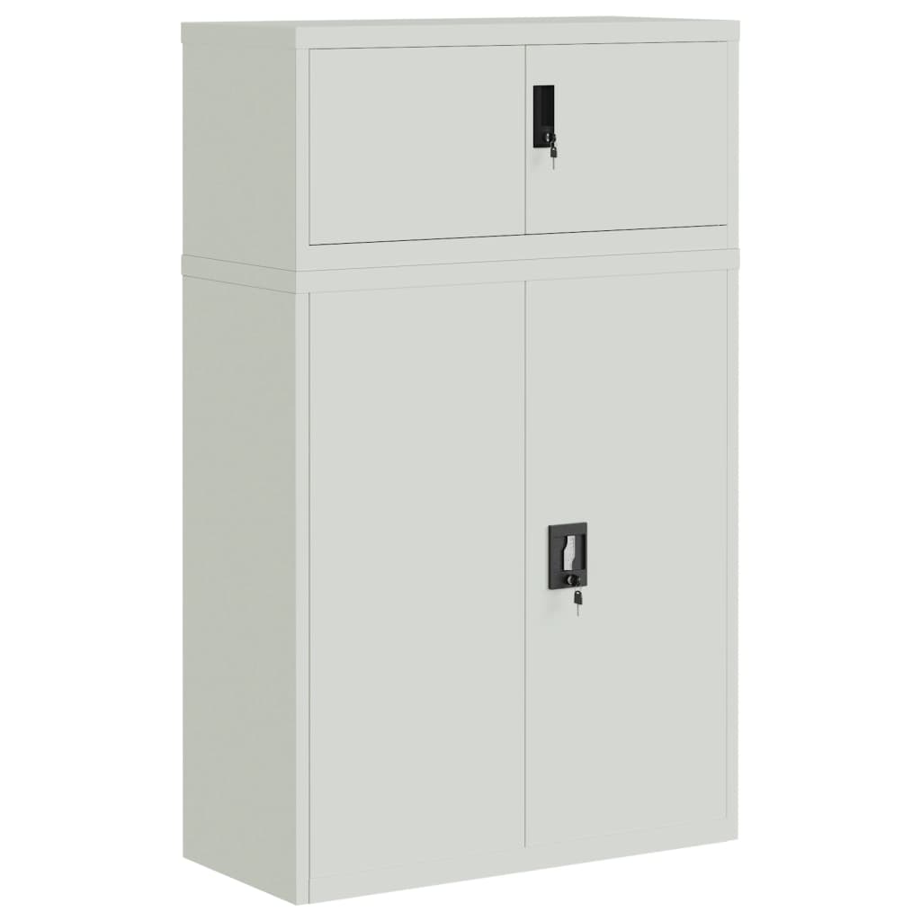 File Cabinet Light Gray 35.4"x15.7"x57.1" Steel