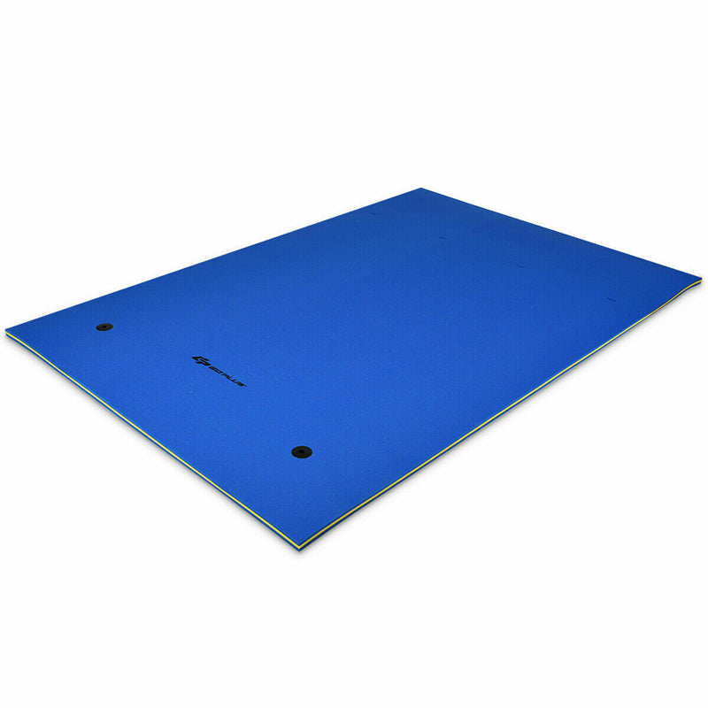 9' x 6' 3 Layer Tear-Resistant XPE Foam Floating Water Pad for Lake Beach Water Recreation