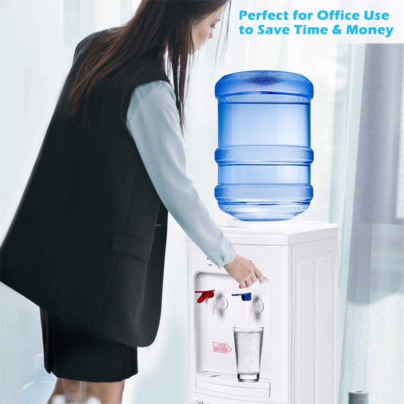 Water Dispenser Top Loading Water Cooler 5 Gallon Bottle Hot & Cold Water Dispenser with Child Safety Lock for Home Office School