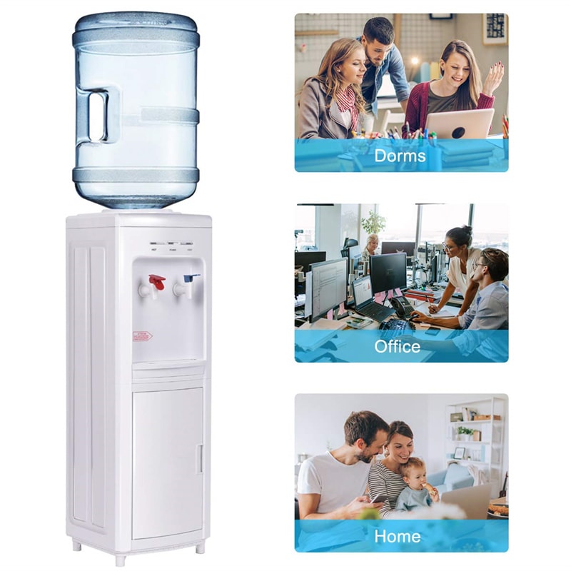 Water Dispenser Top Loading Water Cooler 5 Gallon Bottle Hot & Cold Water Dispenser with Child Safety Lock for Home Office School