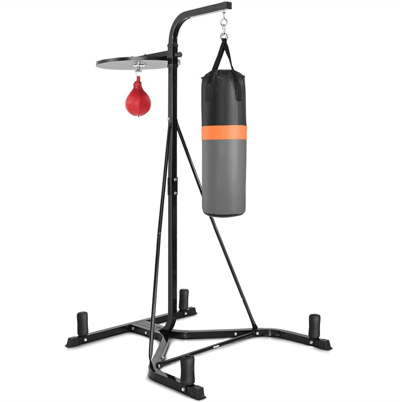 Punching Bag Stand Freestanding Heavy Bag Stand Boxing Sandbag Bracket with Height Adjustable Speed Ball for Adults Home Gym