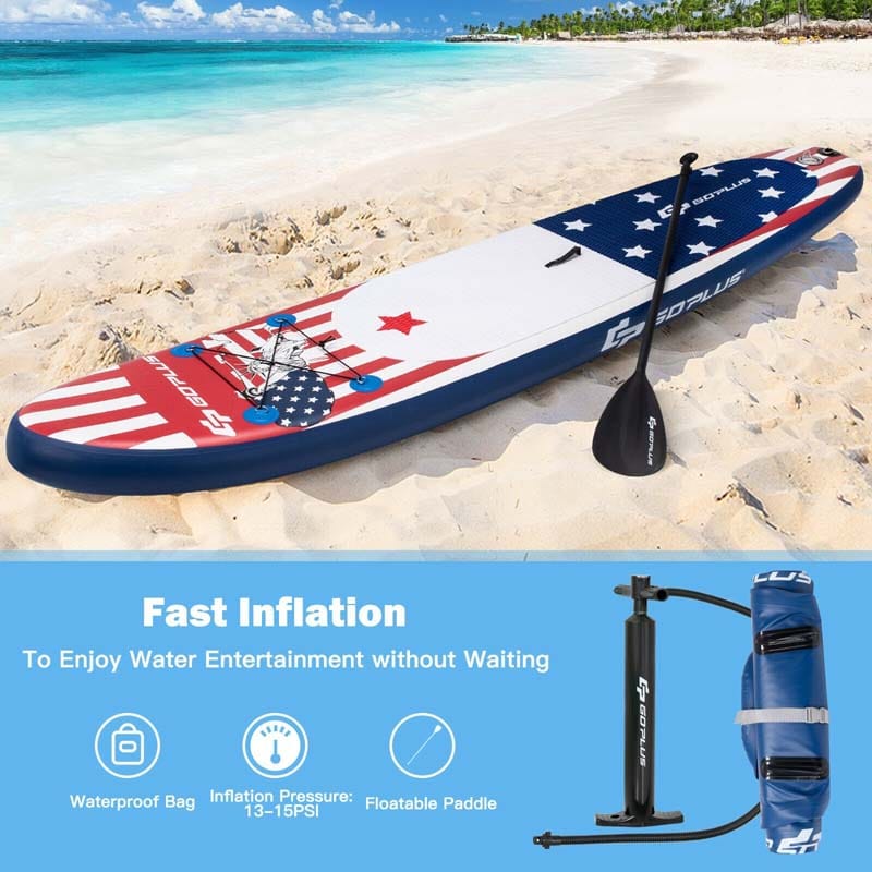 11' Inflatable Stand Up Paddle Board Backpack Sport - Soothe Seating